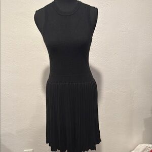 A New Day Black Sheath Mini Dress Mock Neck